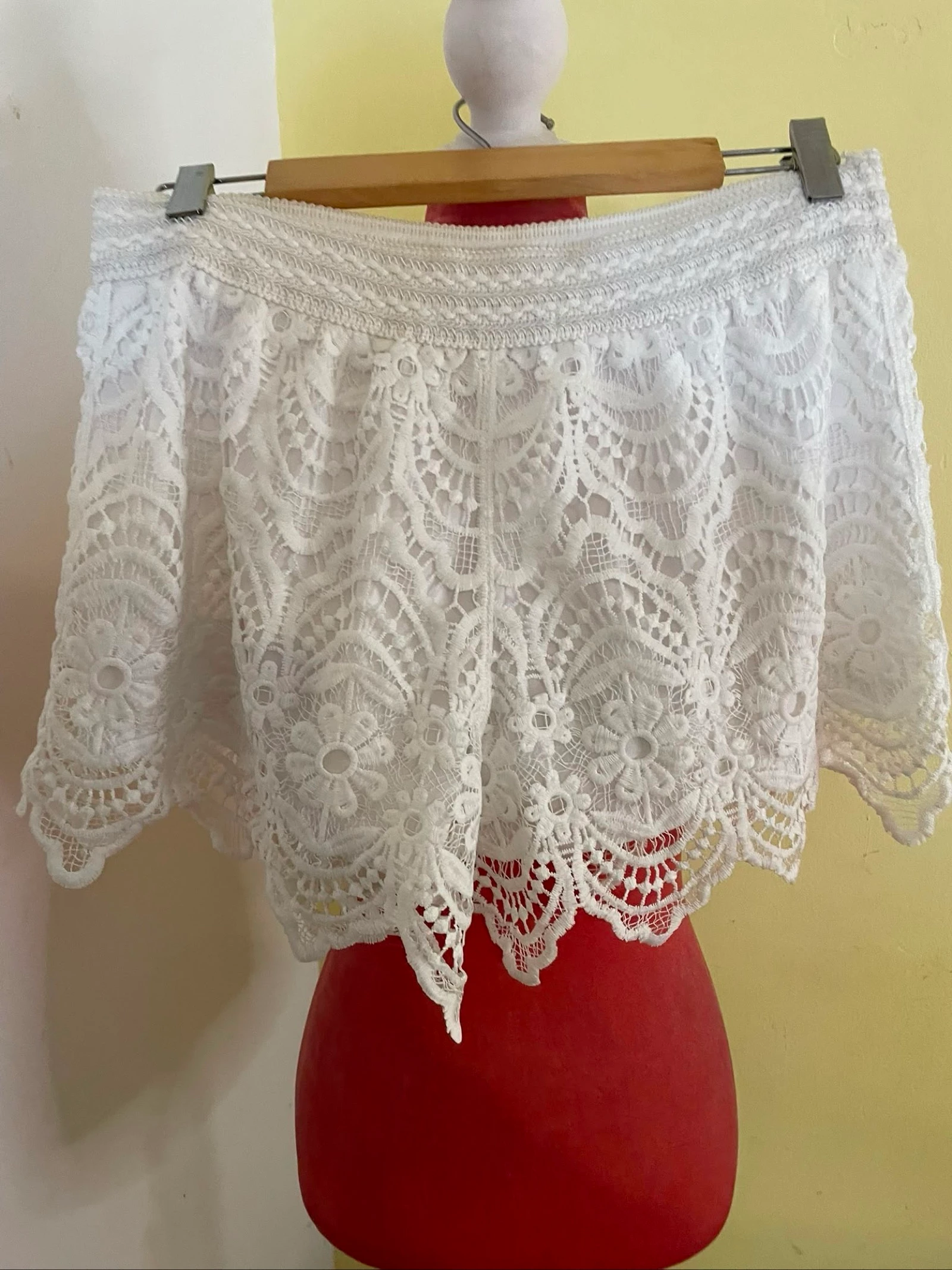 Short Branco em Renda – photo 4